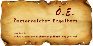 Öszterreicher Engelbert névjegykártya